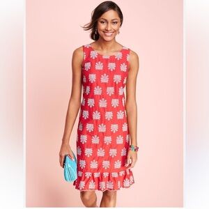 Talbots Tropical Safari Embroidered Shift Dress Size 4 $139